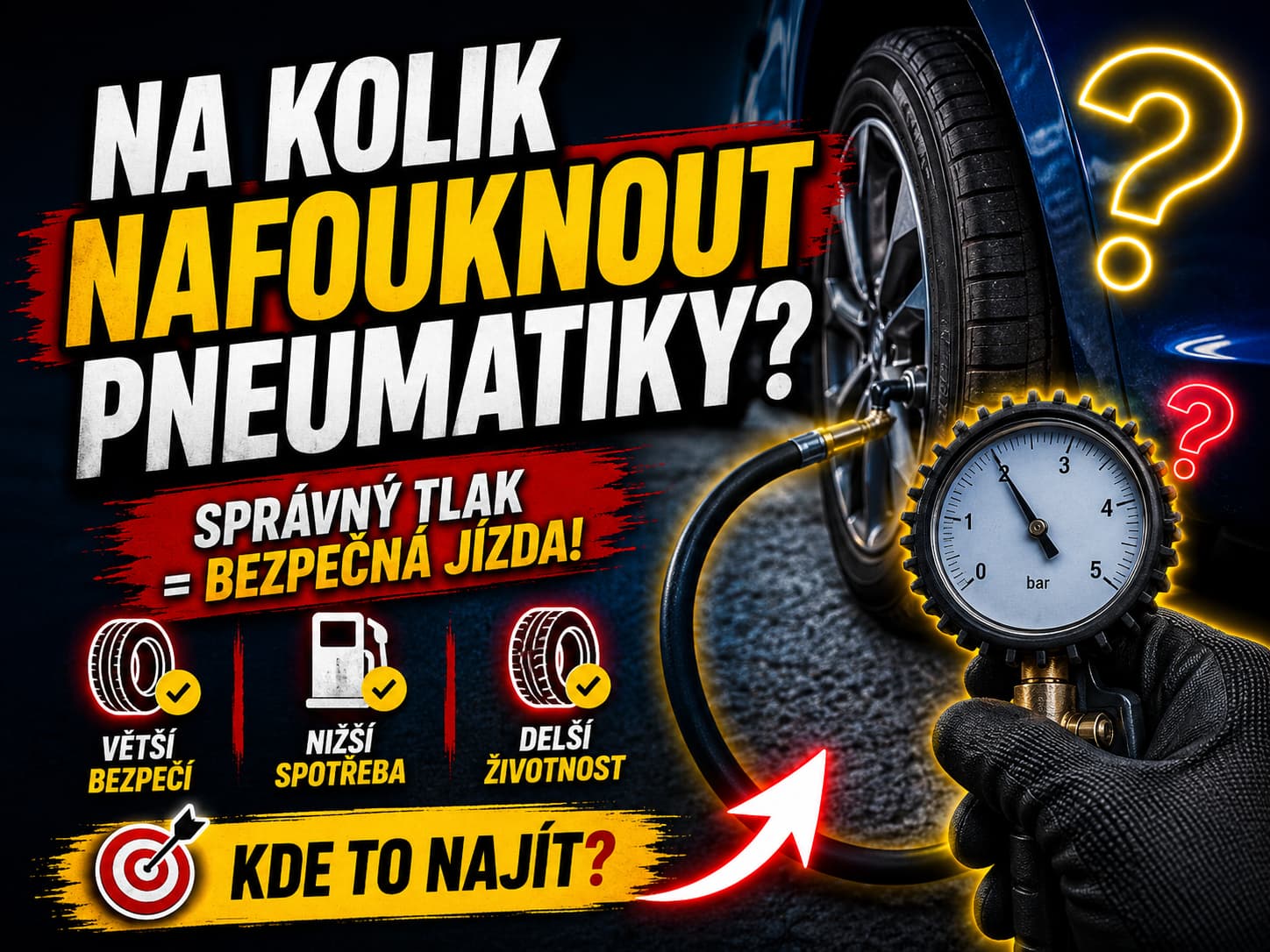 Na kolik nafouknout pneumatiky?