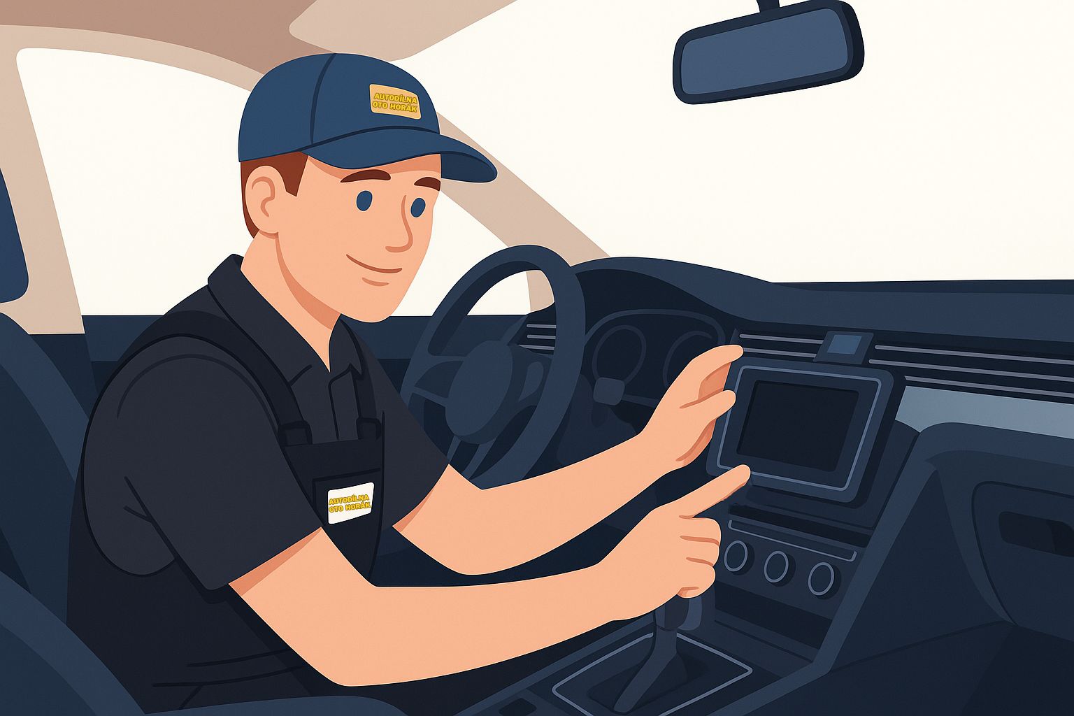 Montáž monitoru a navigace